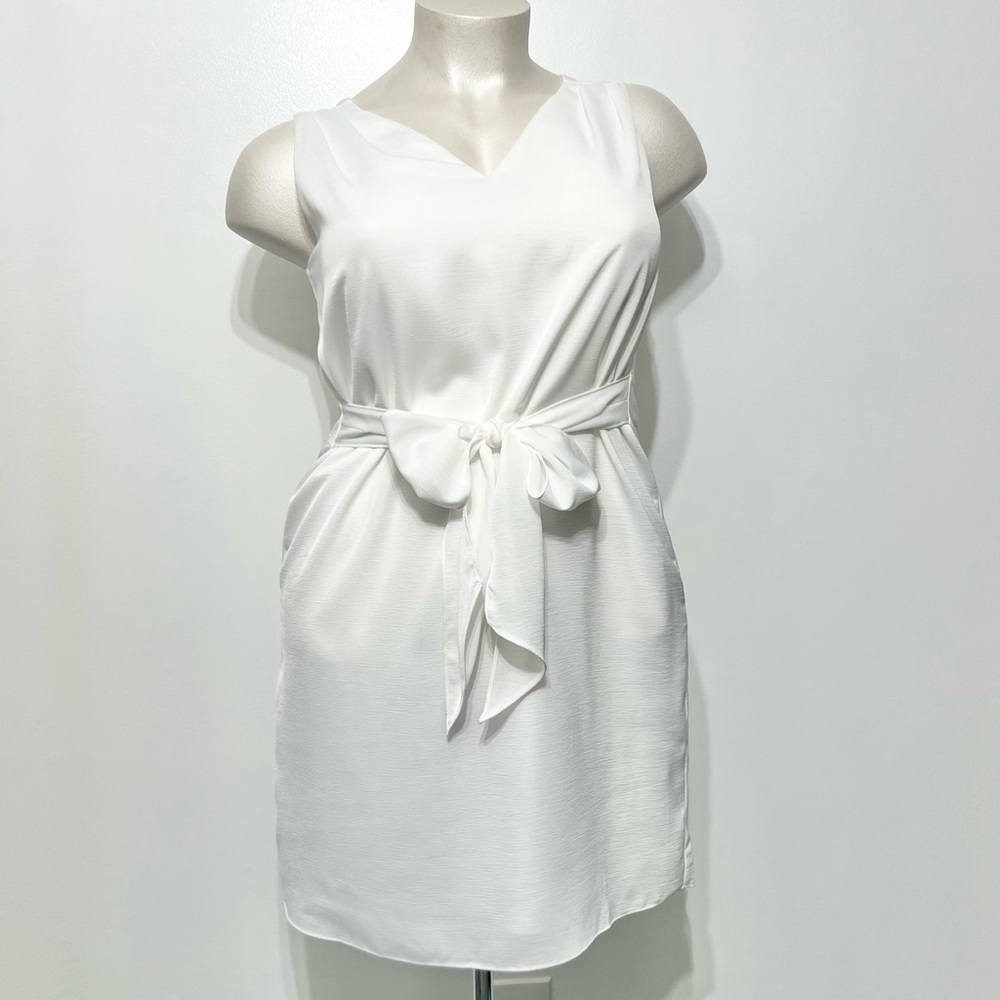 WhiteHouseBlackMarket Crepe Belted Sheath Dress